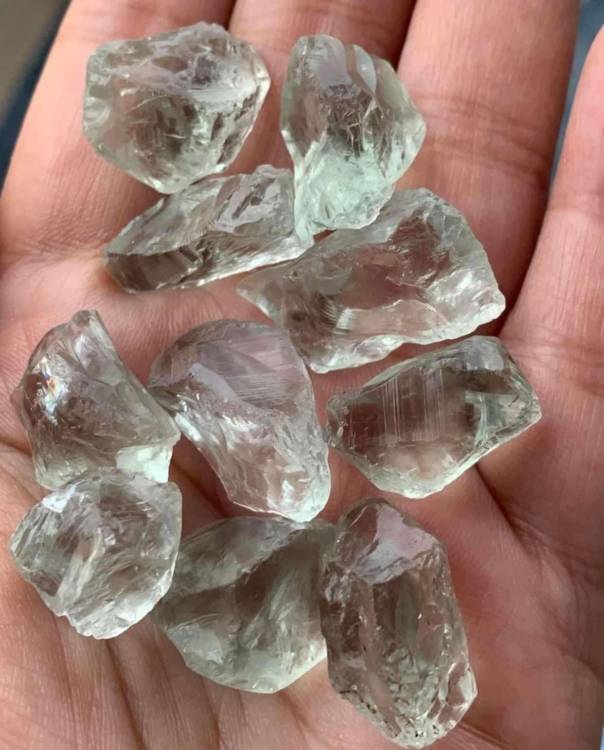 500 Grams Facet Quality Prasiolite (Green Amethyst) | Raw Stone