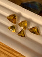 Loose yellow Sphene Cut Stone Triangular Shape