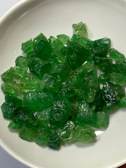 Natural Tsavorite Garnet | Raw Stone