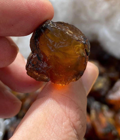 rough amber gemstone