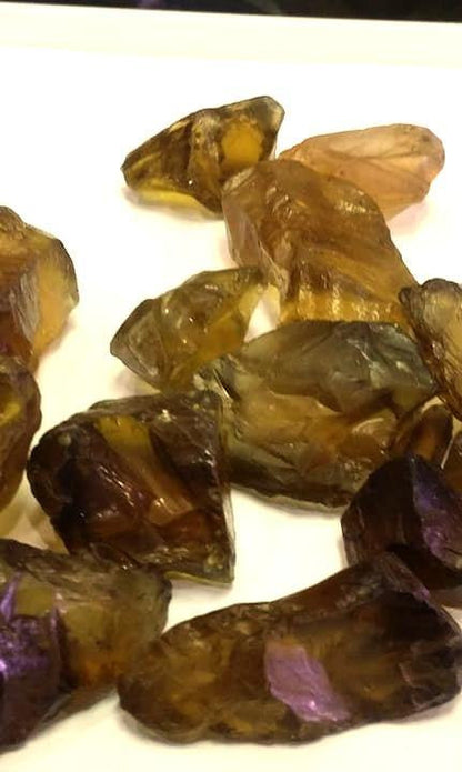 800 grams Facet grade Amethyst, lemon quartz, citrine & praisiolite bundle deal | Uncut Rough Gemstones