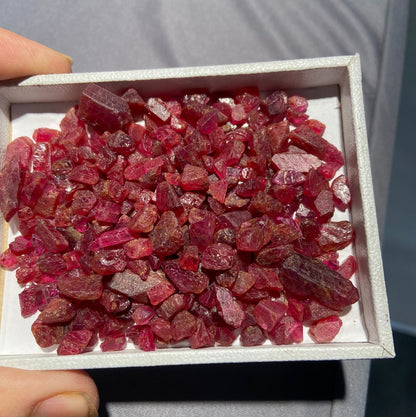 Facet Grade Rough Rubies - Pigeon Blood Red, Unheated, Mozambique