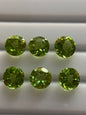 Calibrated Round Brilliant Diamond Loose Peridot I Gemstone