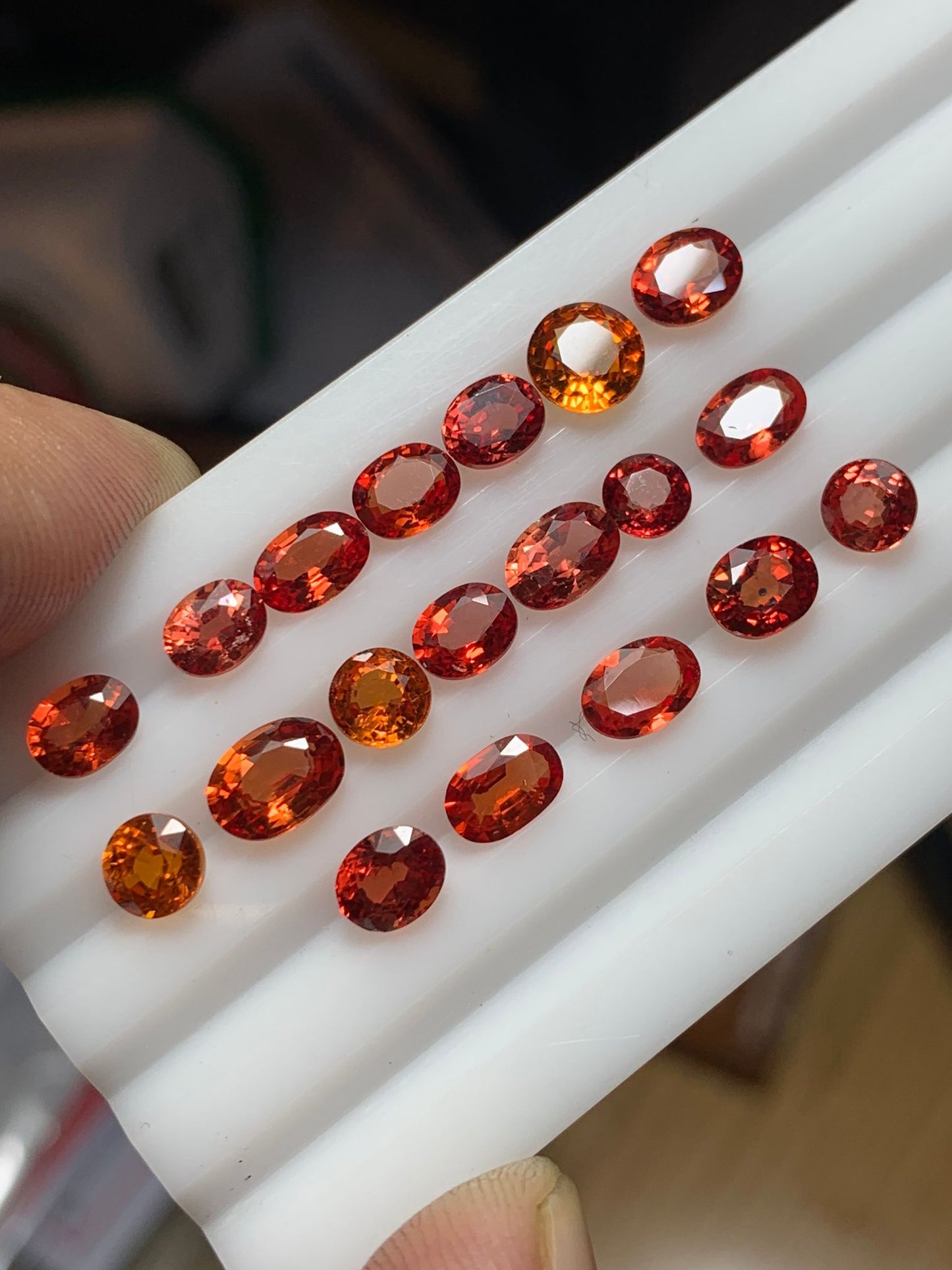 17 Pieces Loose Stone Orangish-Red Sapphires