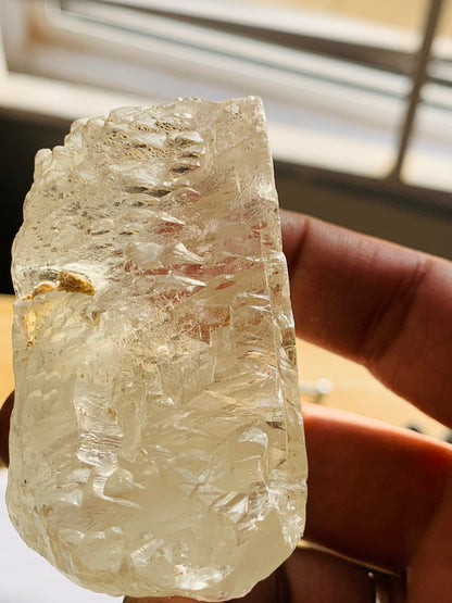 120 Grams Spodumene Yellow Kunzite Stone  Facet Quality