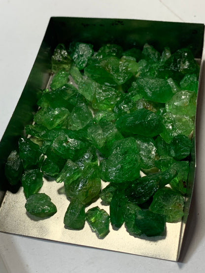 Natural Tsavorite Garnet | Raw Stone