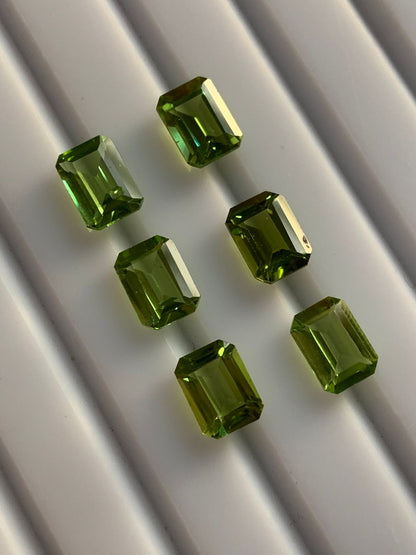 Calibrated 9.5 Carats Rectangular Loose Peridot