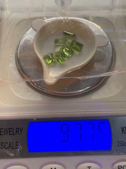 Calibrated 9.5 Carats Rectangular Loose Peridot