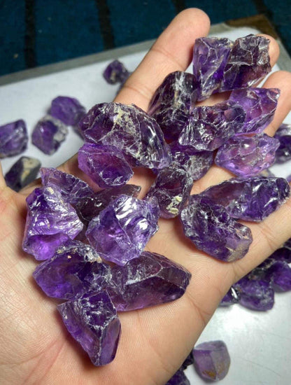 800 grams Facet grade Amethyst, lemon quartz, citrine & praisiolite bundle deal | Uncut Rough Gemstones