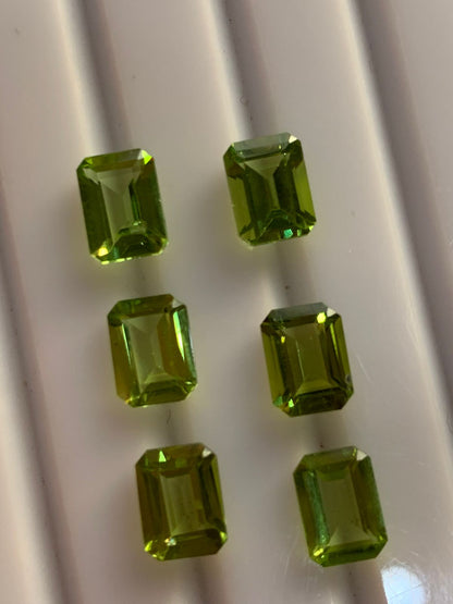 Calibrated 9.5 Carats Rectangular Loose Peridot