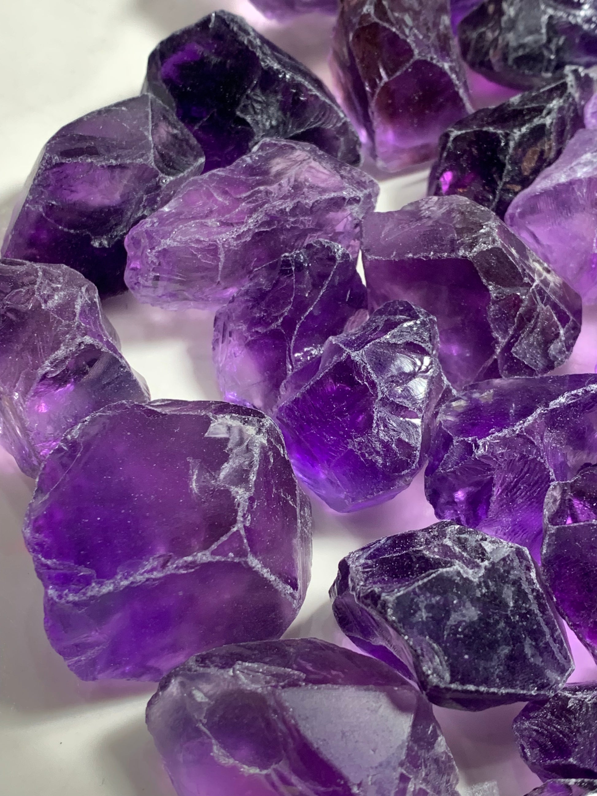 Amethyst faceting rough gemstone