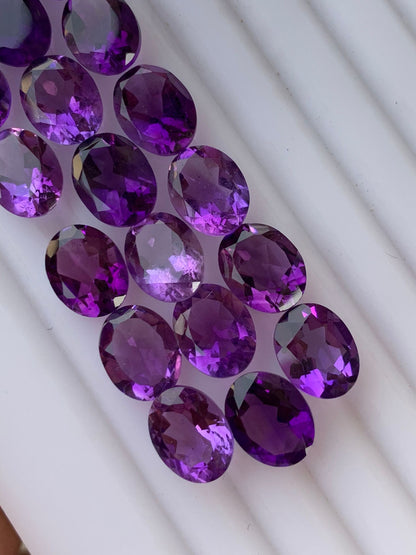 20 Pieces Loose Stone Amethyst  I Purple Gemstone