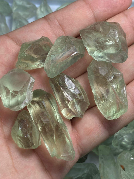 800 grams Facet grade Amethyst, lemon quartz, citrine & praisiolite bundle deal | Uncut Rough Gemstones