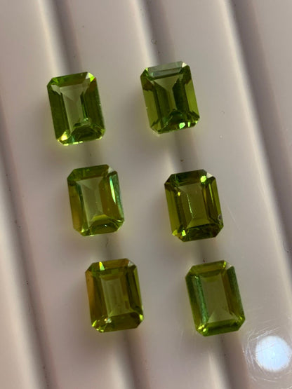 Calibrated 9.5 Carats Rectangular Loose Peridot