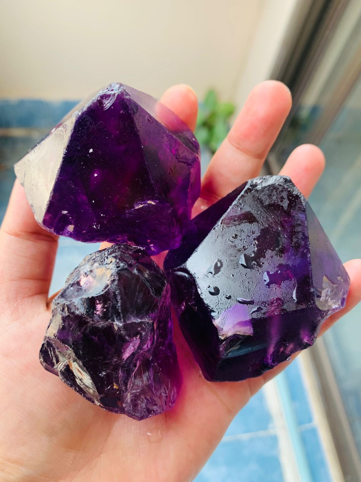 Dark Purple Amethyst of AAA Qualityt