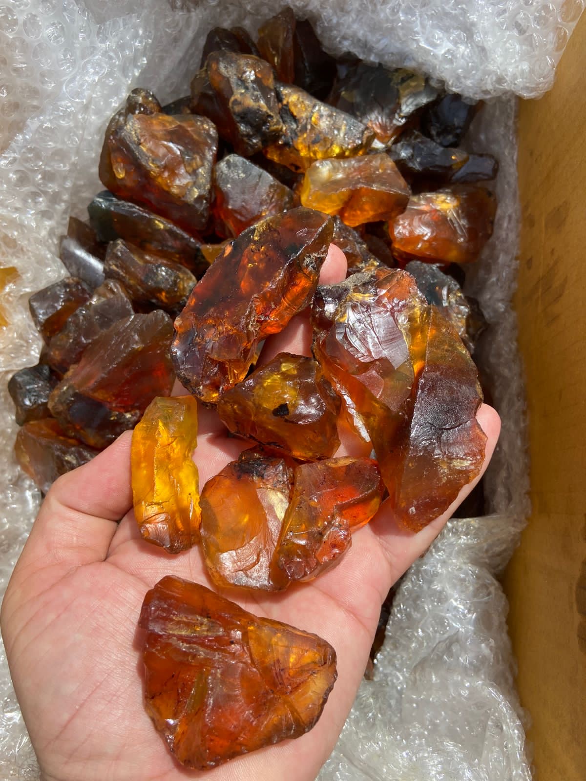 natural rough amber gemstone