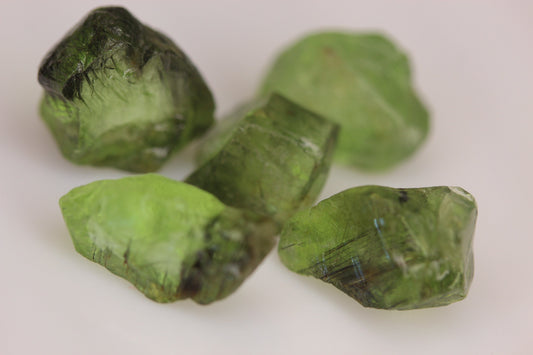 Ludwigite included Raw Stone Peridots for cutting