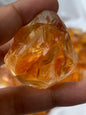 Orangish yellow citrine facet grade rough stone| Uncut raw gemstones