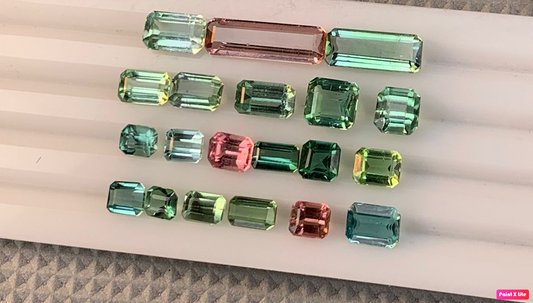 Turmaline Cut Stones Collection 18 carats | Seafoam Tourmaline and Pink Tourmaline