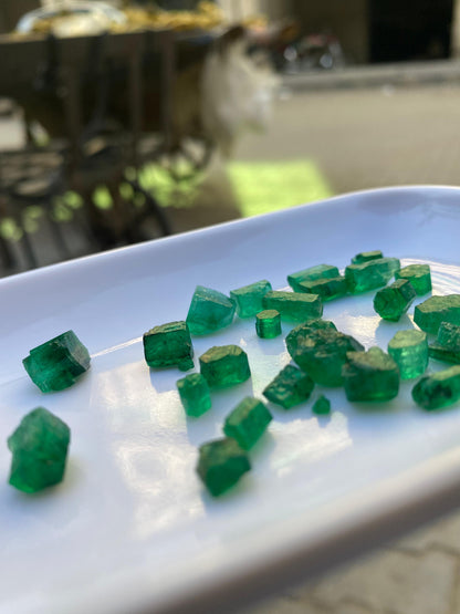 50 Carats Uncut Green Emerald Rough Stones from Swat