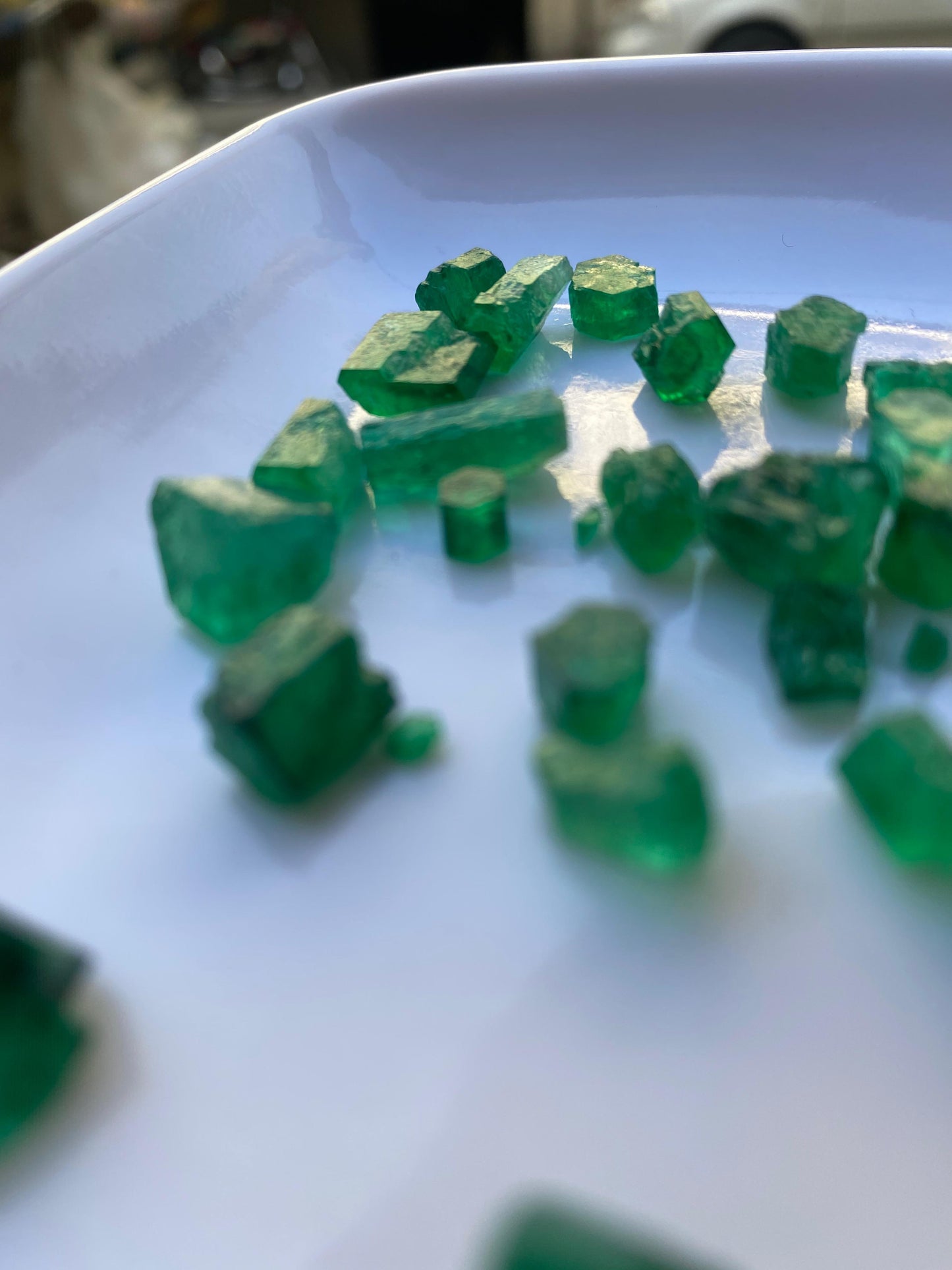 50 Carats Uncut Green Emerald Rough Stones from Swat