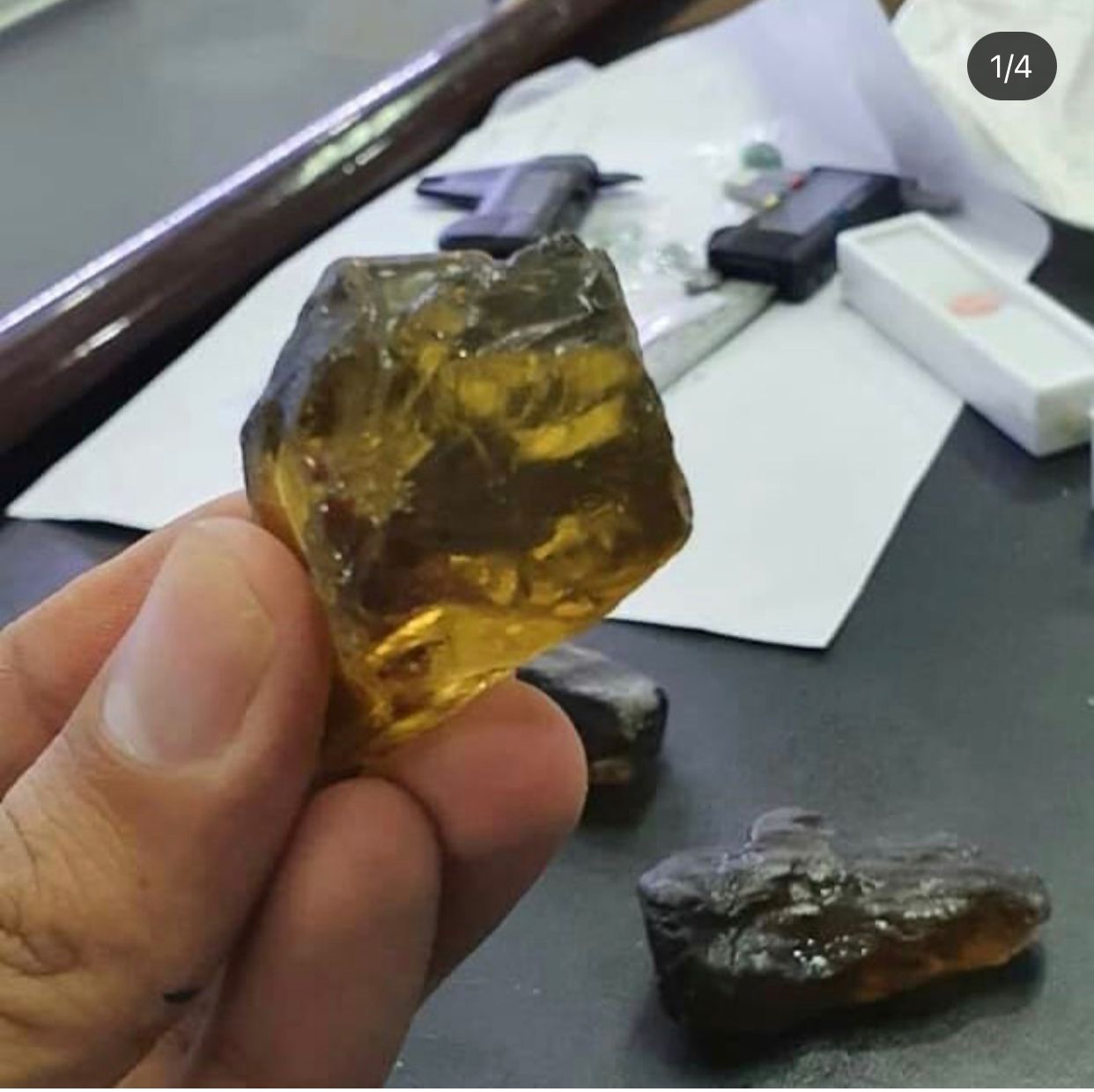 1000 grams Faceting-grade Smoky Citrine Rough