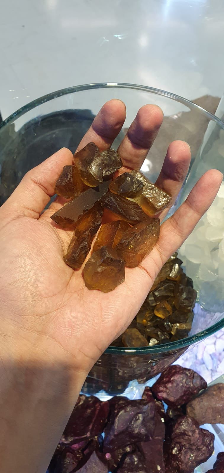 1000 grams Faceting-grade Smoky Citrine Rough