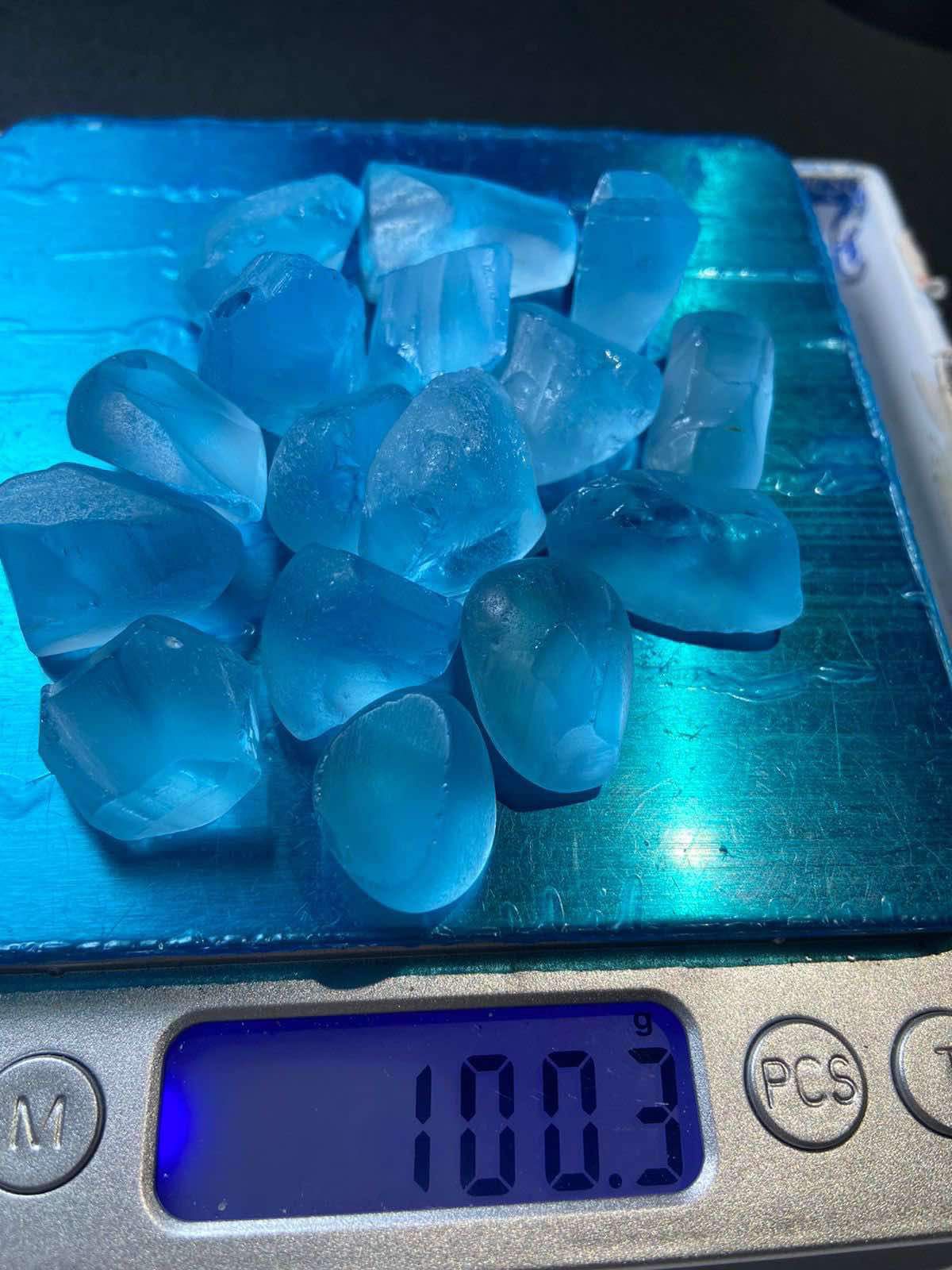 100 Grams Sky Blue Topaz Facet Rough Gemstones