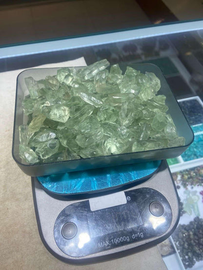 500 Grams Facet Quality Prasiolite (Green Amethyst) | Raw Stone