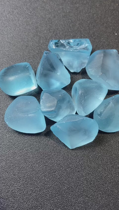 Brazil Blue Topaz for Faceting || Facet Grade Rough Stones for Cutting