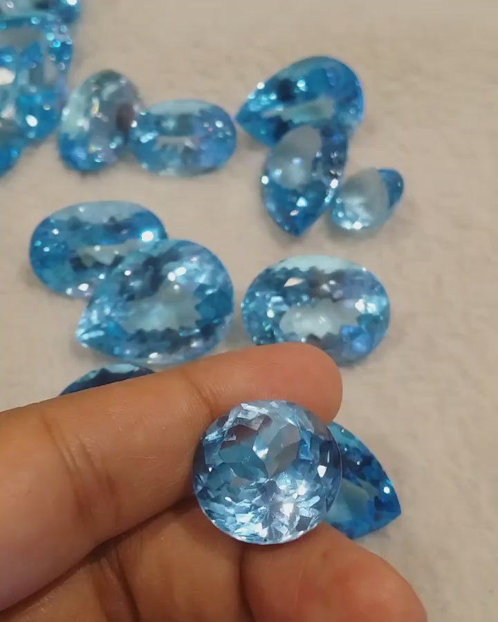 blue topaz for necklace