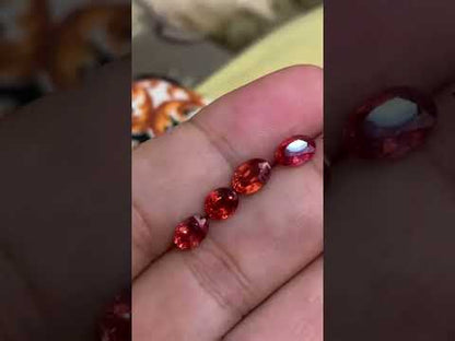 17 Pieces Loose Stone Orangish-Red Sapphires