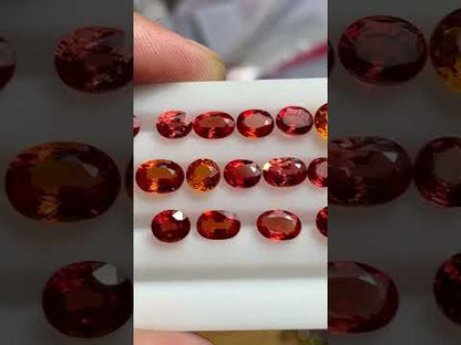 17 Pieces Loose Stone Orangish-Red Sapphires