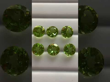 Calibrated Round Brilliant Diamond Loose Peridot I Gemstone